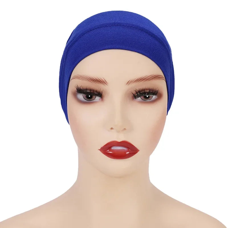 Cotton Muslim Underscarf Inner Tube Cap Islamic Eid Prayer Hijab Bottom Hat Headwear Arab  Women Wrap Headscarf Turban
