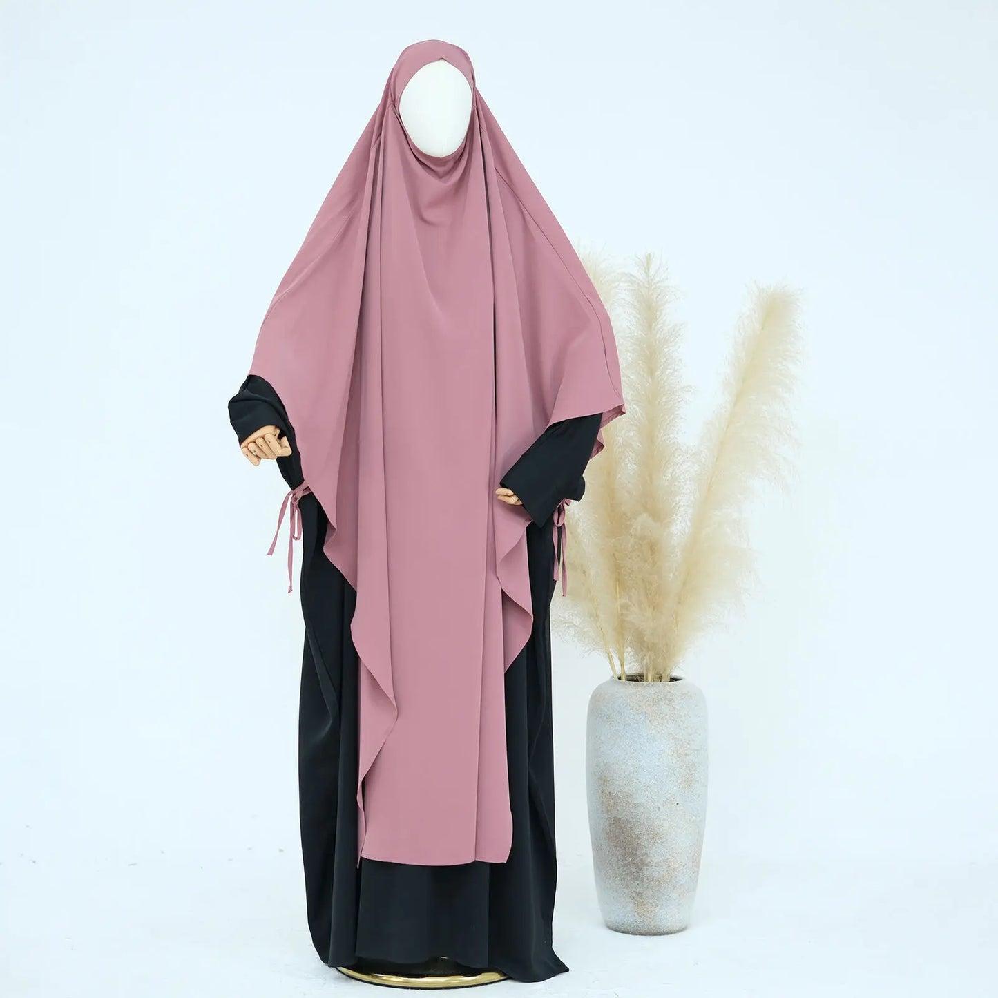 Ramadan Eid Muslim Women Prayer Hijab Long Scarf Islamic Pullover Big Khimar One Piece Abaya Arabia Shawls Dubai Turkey Headwrap