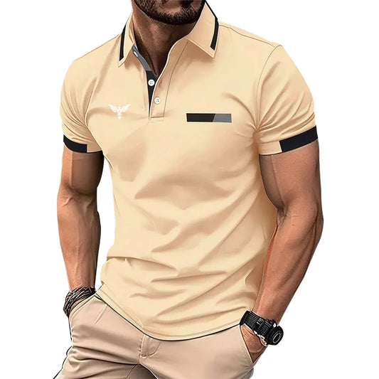 Men Clothes Summer Fashion Short Sleeve Sport Lapel Business Casual Polo Shirt Men 3D Digital Print Quick Drying Golf Polo Shirt