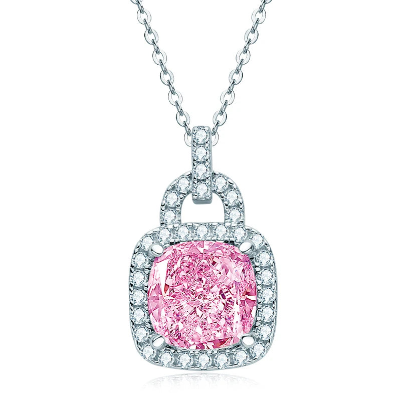 Lnngy Certified 925 Sterling Silver Chain Necklace Irregular Colorful Gemstone Pendant Necklaces for Women Collar Mujer