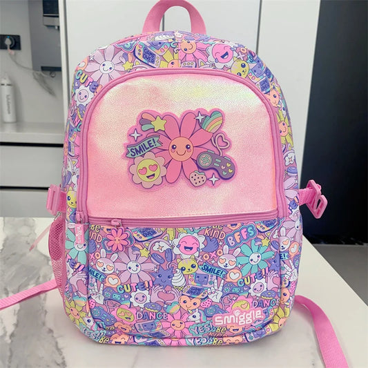 Genuine Australia Smiggle Backpack Pink Sunflower School Bag Cartoon Series Anime Backpack Student Gift Separate Purchases