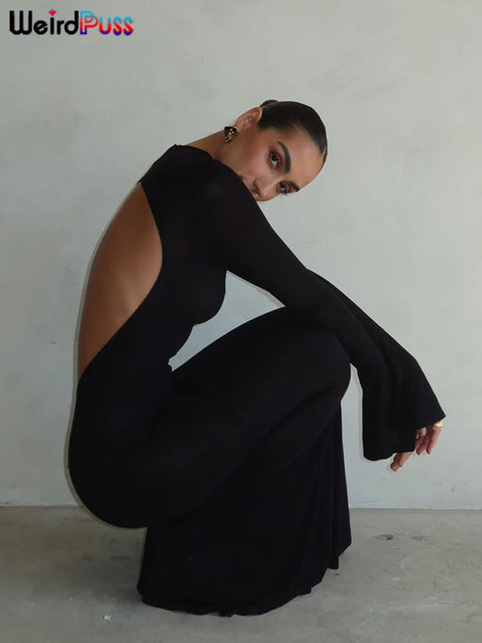 Backless Slim Bodycon Mermaid Dress – Stretchy Party & Event Gown