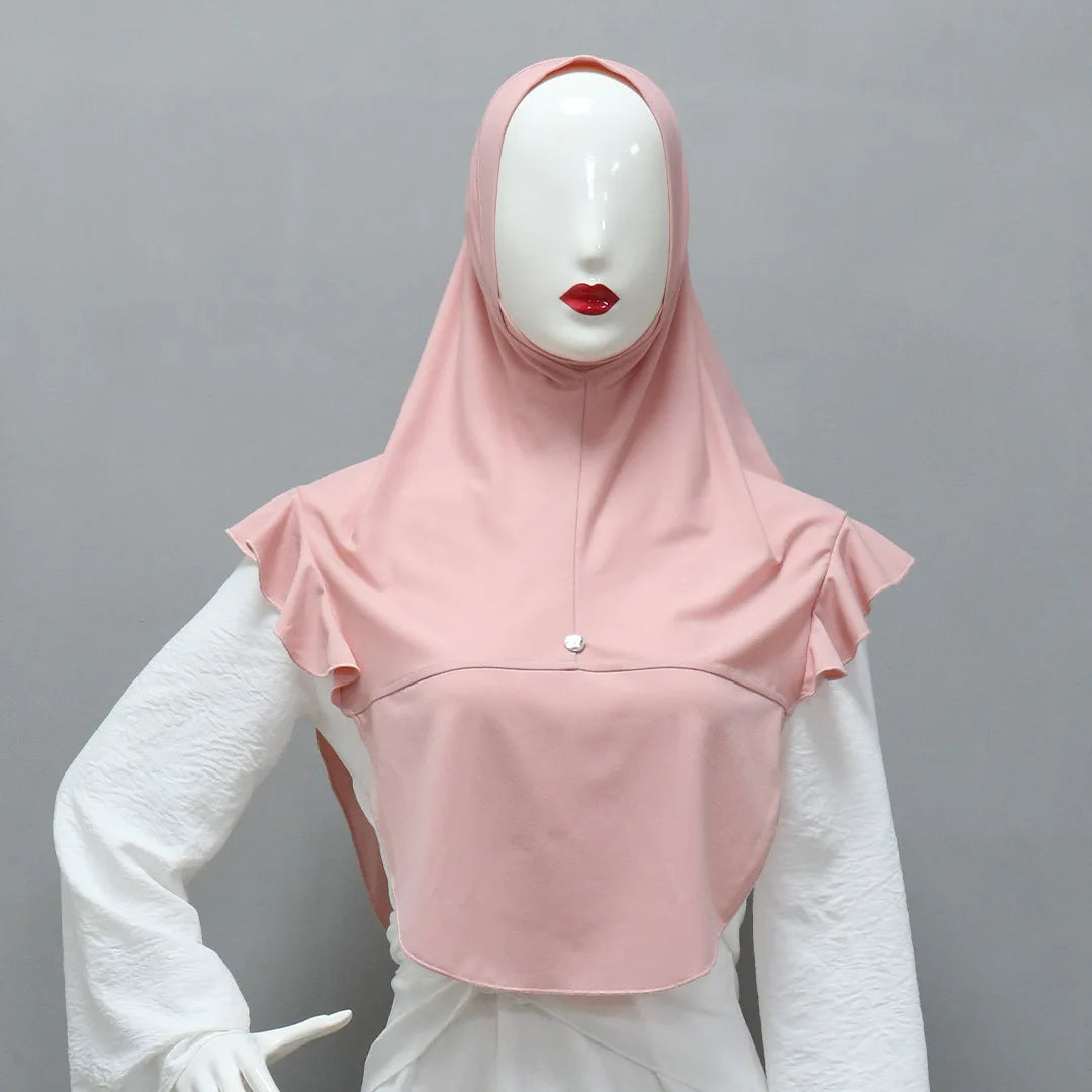 Ready to Wear Turban Hijab for Muslim Women Arab Scarf, One Piece Amira Islamic Headscarf Malaysian Headband Shawls Eid