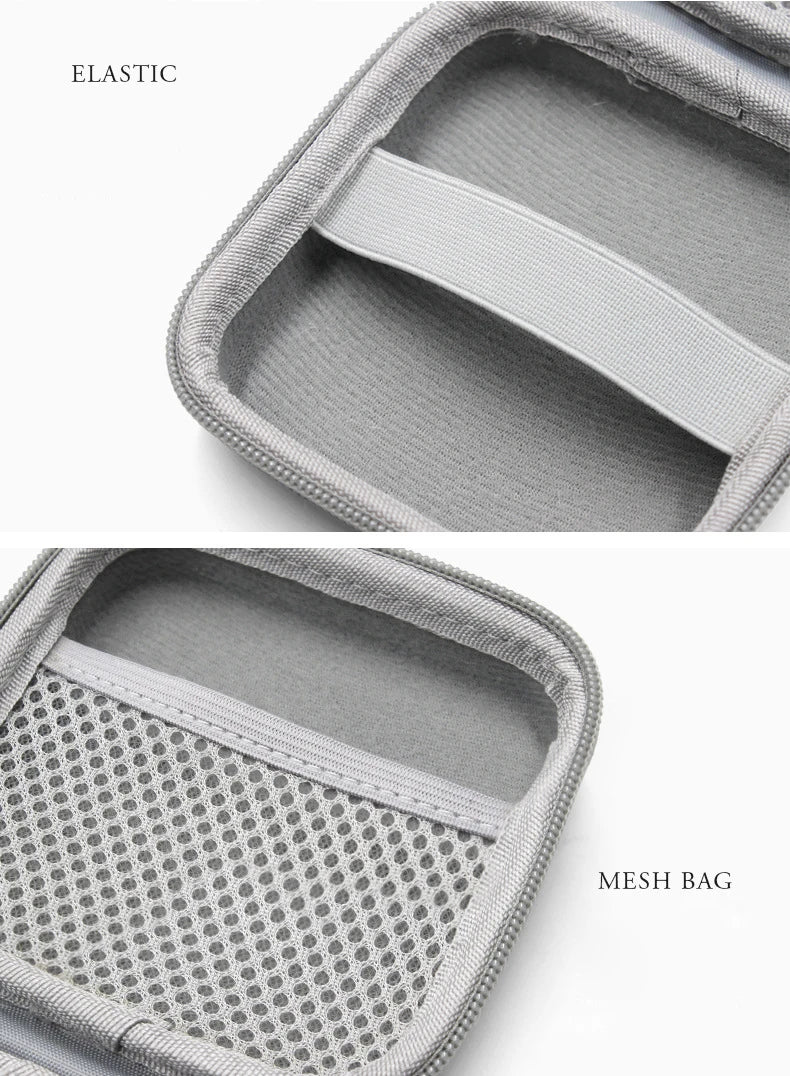 Portable Mini Hard Shell Digital Gadgets Storage Bag Artificial Leather Earphone Charger Case Data Cable U Disk Organizer