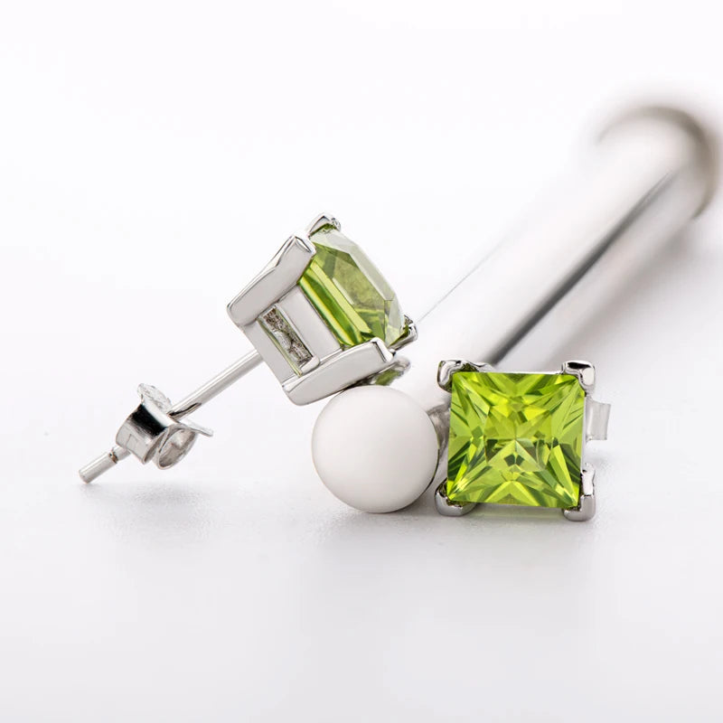 Lnngy Natural Colorful Gemstones Stud Earring for Women pendientes plata 925 Sterling Silver Earrings Daily Jewelry Gift