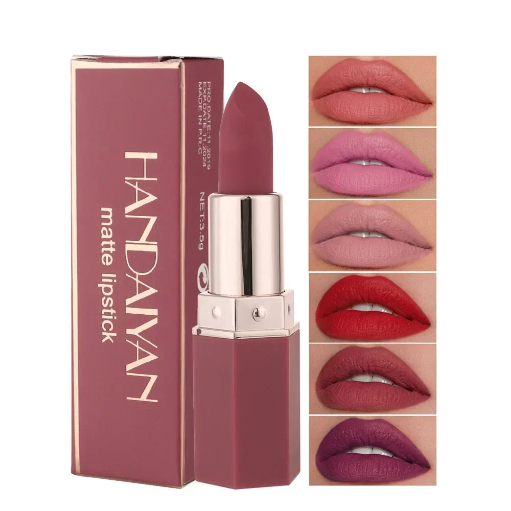 Nude Matte Lipstick Waterproof Long Lasting Non-stick Cup Lip Stick Not Fading Sexy Red Pink Velvet Lipsticks Makeup Cosmetics