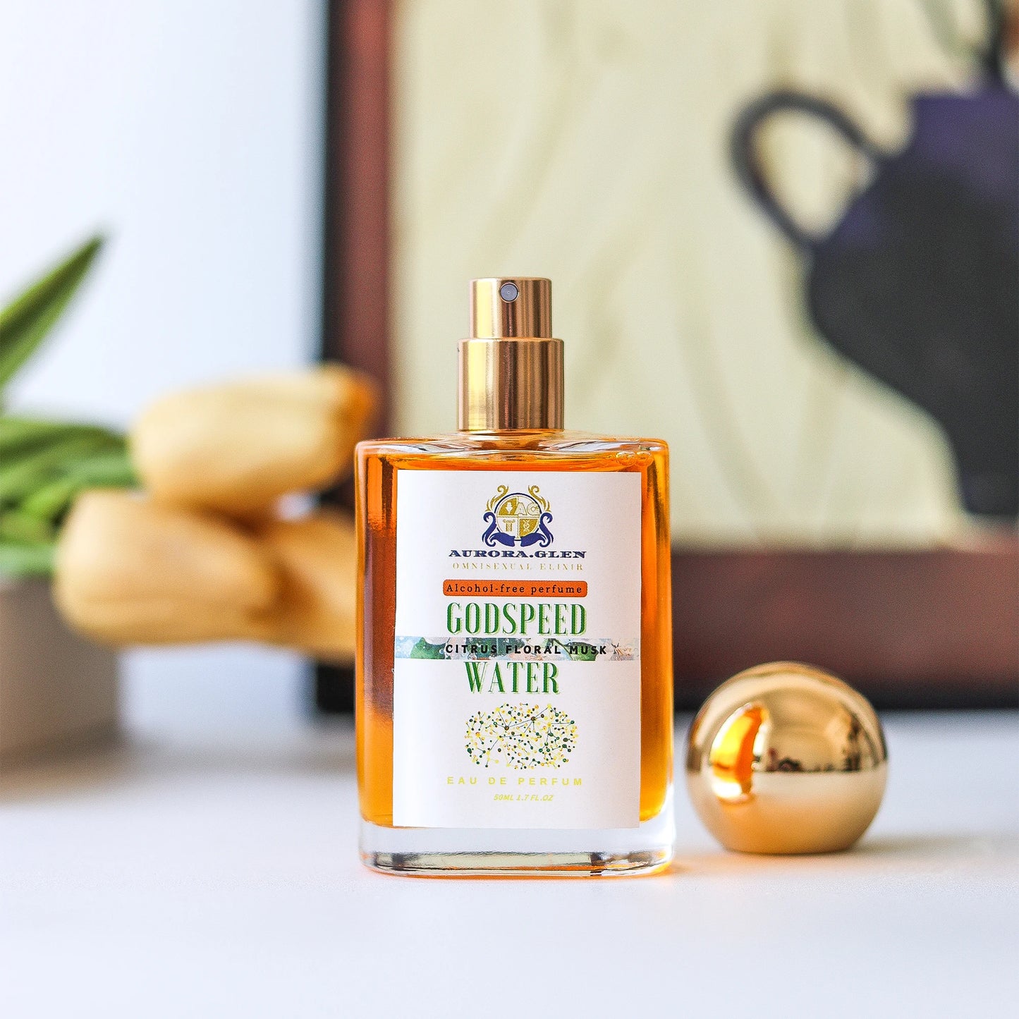 Care & Essence Alcohol-Free Perfume 50ml for Women & Men - Oriental Scent with Citrus/Vanilla/Amber, Natural Essential Oils