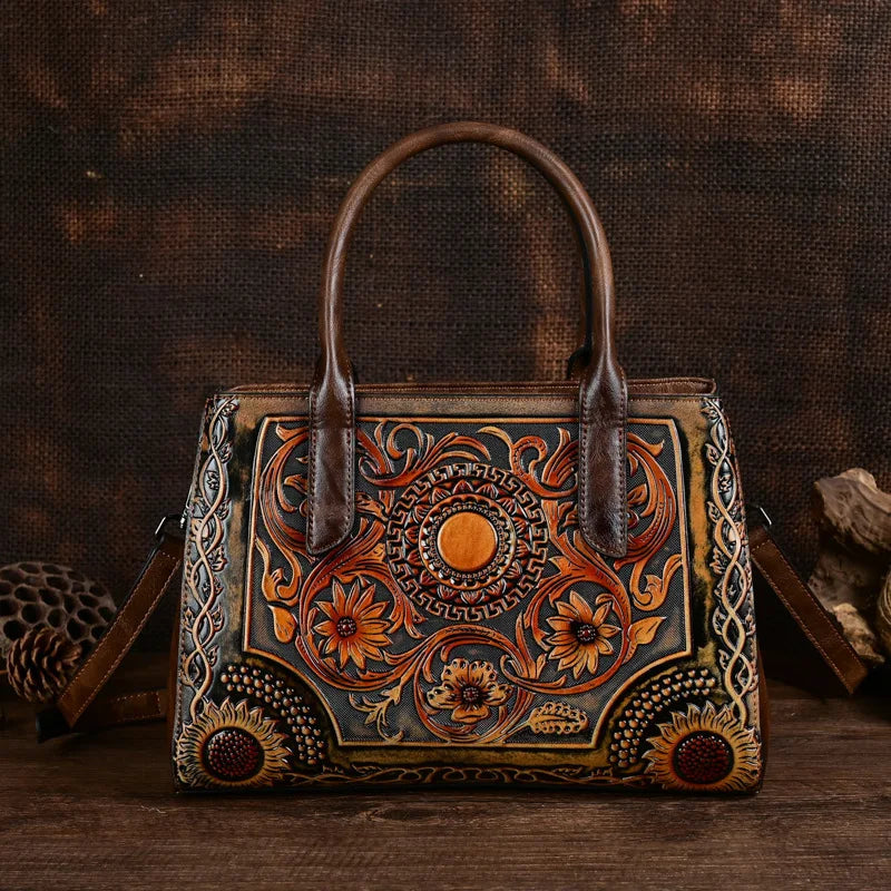 MOTAORA Embossed Luxury Designer Leather Bags Women's Handbags Trend 2025 New Handmade Vintage Handbag Women Shoulder Bag Female