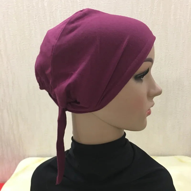 Soft Inner Muslim Women Hijab Cap Islamic Head Wear Hat Underscarf Cotton Hats Bonnet Turkish Scarves Arab Headdress India Caps