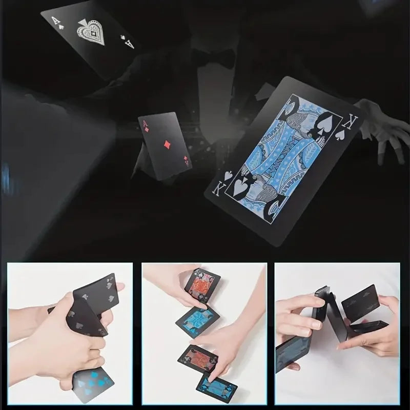 Waterproof PVC Illusionist Poker Cards - Durable & Aesthetically Enhanced Design - Perfect for Game Nights, Parties & Family Fun
