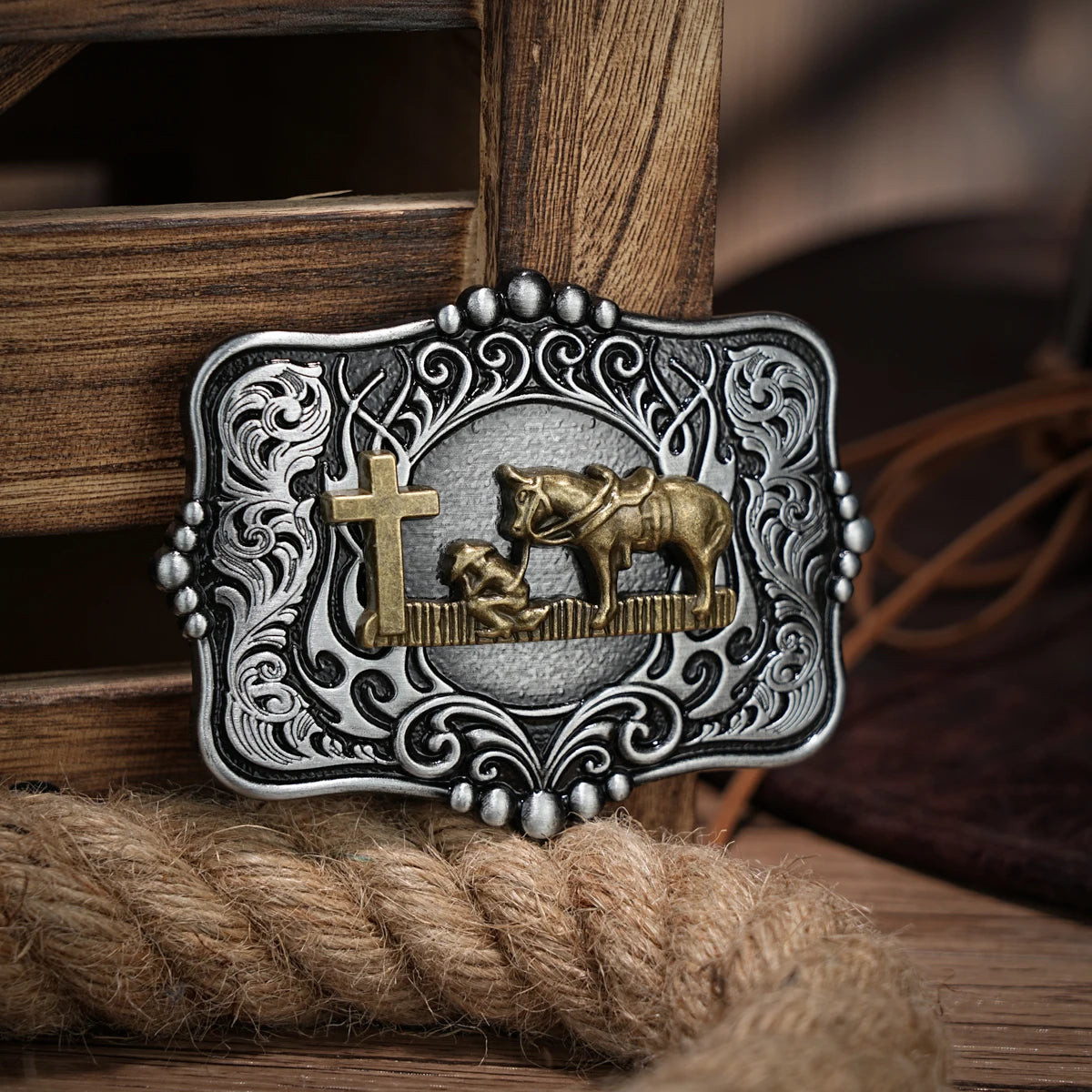 Western Belt Buckle Initial Vintage-Cowboy Rodeo Silver Large Skull Belt Buckle for Men Women