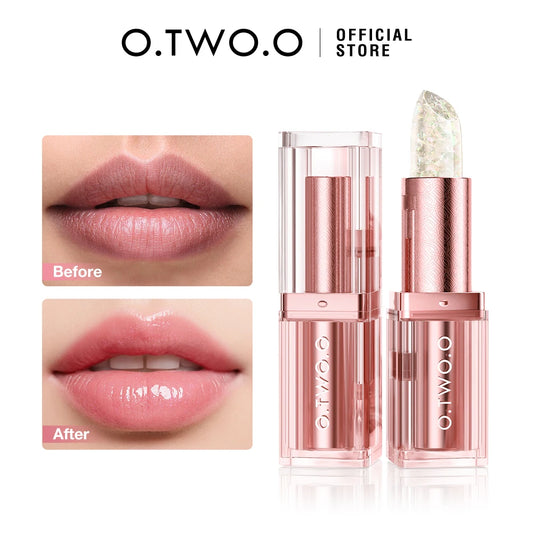 O.TWO.O Color Changing Lipstick 3-in-1 Lip Blam Transferproof Long Lasting Non-Sticky Moisturizing Glossy Shine Lip Gloss Makeup