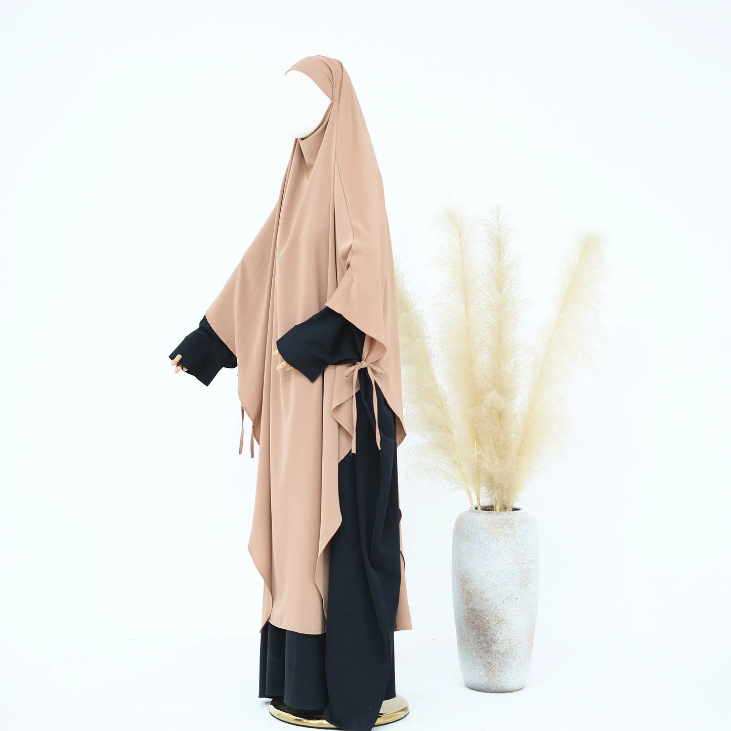 Ramadan Eid Muslim Women Prayer Hijab Long Scarf Islamic Pullover Big Khimar One Piece Abaya Arabia Shawls Dubai Turkey Headwrap