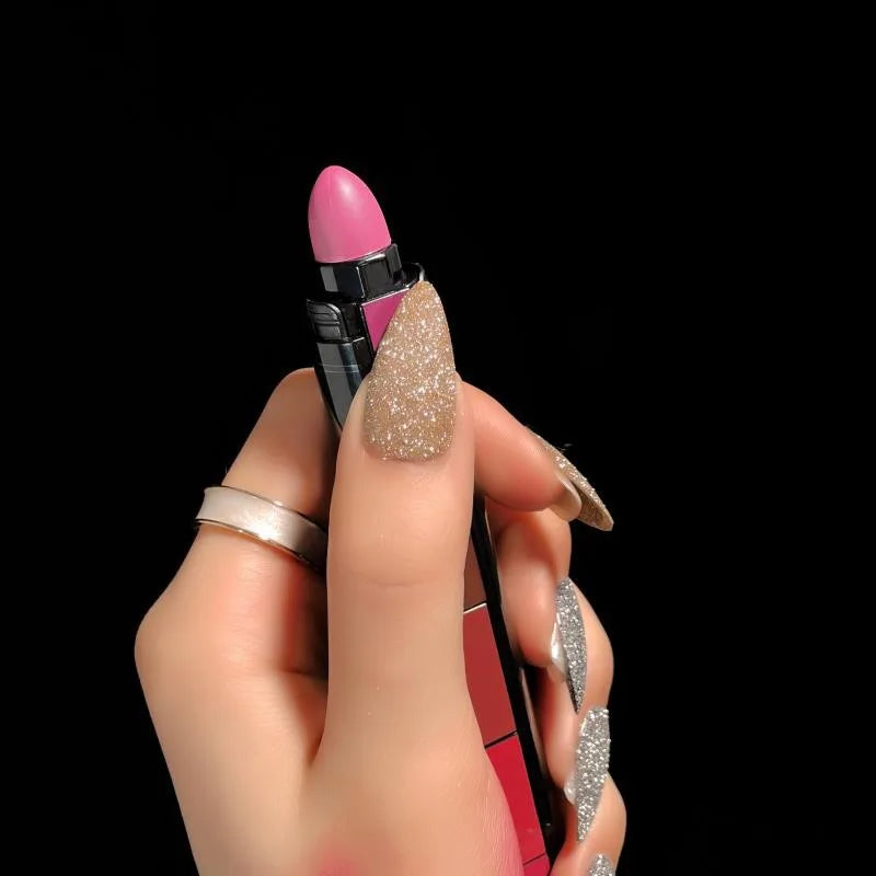 أحمر شفاه Fit Colors Matte بخمسة ألوان، مزيج من خمسة أقسام من Velvet Mist مع لون أحمر شفاه غير لاصق في كوب