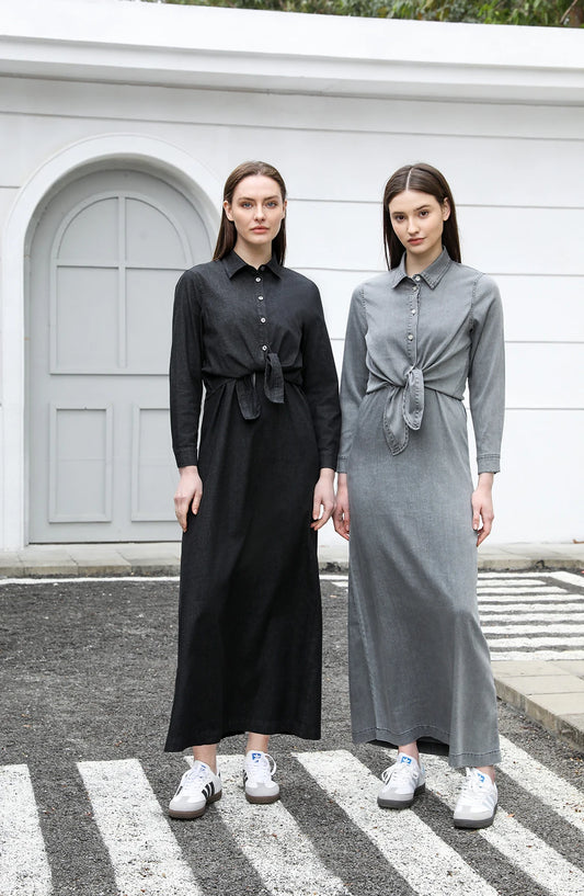 Denim Wrap Blouse & Slip Dress AP SS25 Women Lightweight