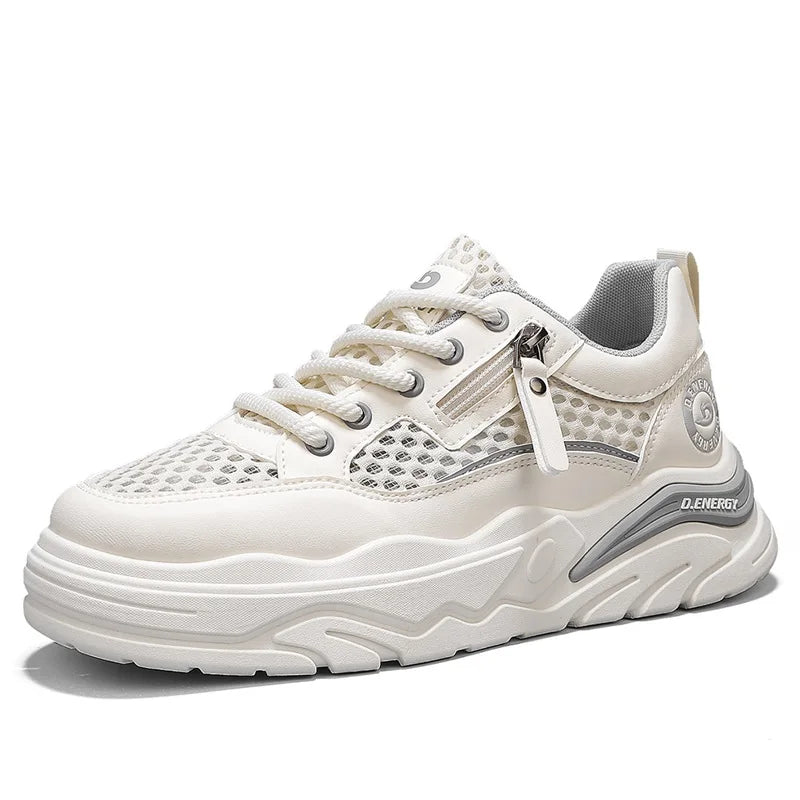 Men's breathable mesh casual sports shoes summer new walking shoes fashion trendy shoes soft-sole student sneakers running shoes