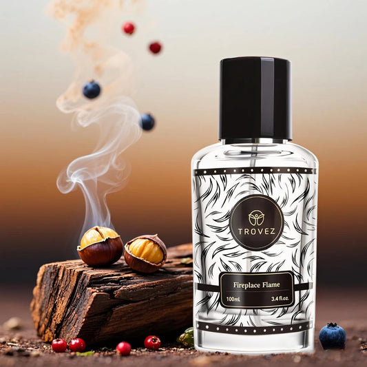 TROVEZ Fireplace Flame Eau de Parfum 100ml Perfume Smoky Woody tone Tone Long-lasting Fragrance Body Spray Scent Perfume Man
