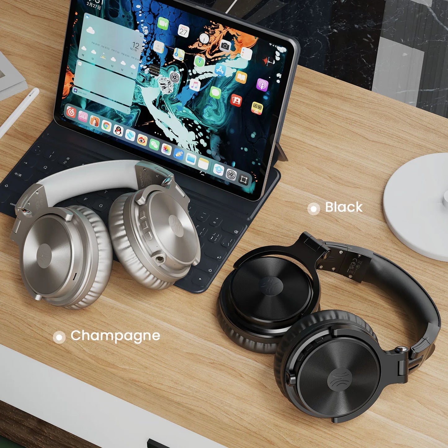 Oneodio Pro C Wireless Bluetooth 5.2 Headphones Over Ear With Microphone Hi-Res Audio Wired&Wireless Headset 110h Playtime AAC