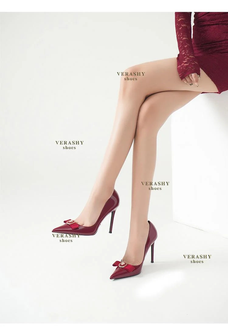 High Heels Women's Thin Heels Pointed French Temperament Bow Light Mouth Single Shoes Women