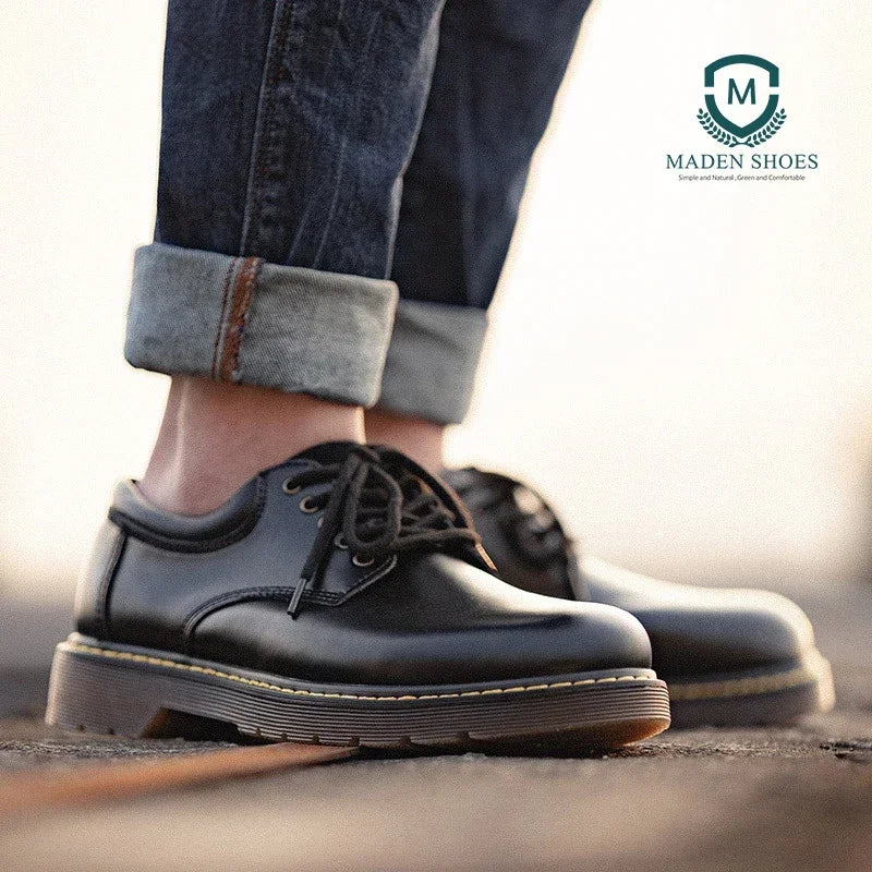Leather Platform Shoes  Black Outdoor Italian Formal