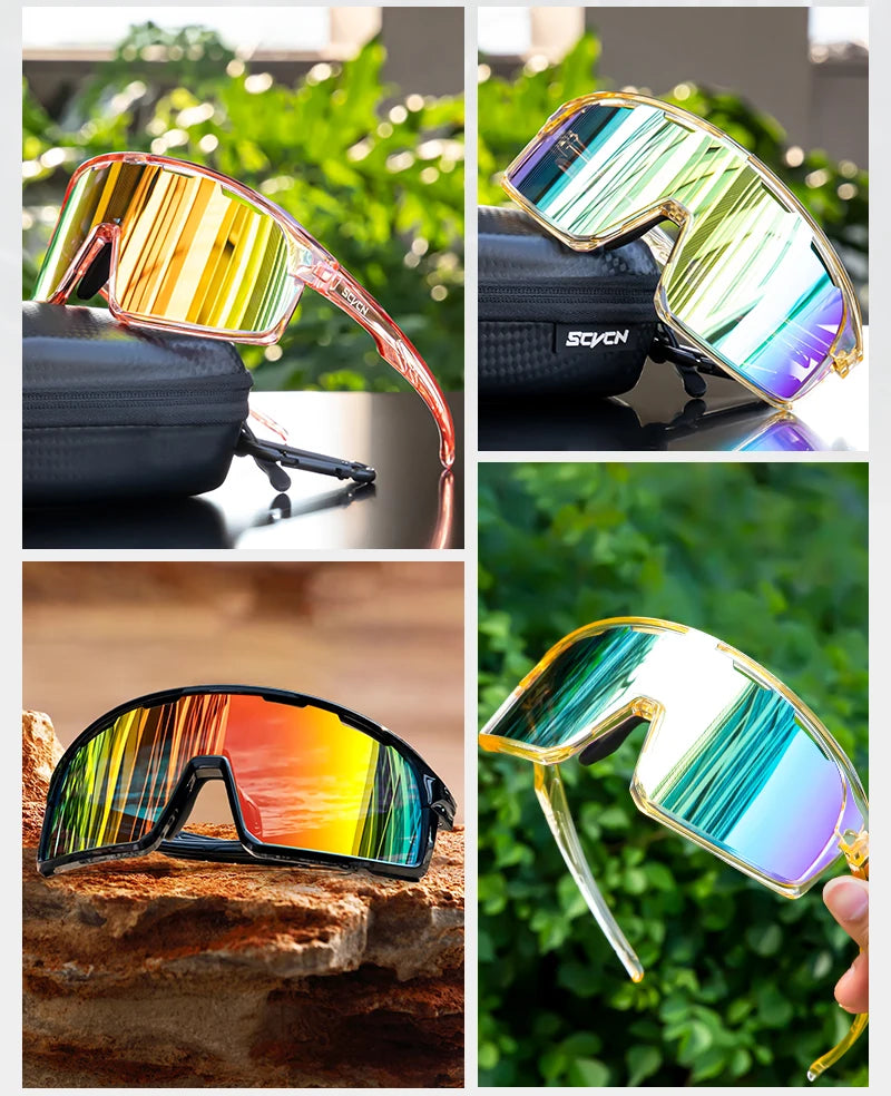 SCVCN Hot MTB Bicycle Photochromic Sunglasses Men Outdoor Sports Cycling Glasses Women Driving Bike Eyewear UV400 Hiking Goggles
