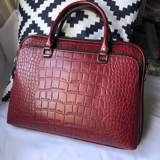 Motaora 2025 Women's Bag Leather Briefcase For 14-inch Laptops Women Professional Business Shoulder Bag Fashion Solid Handbags