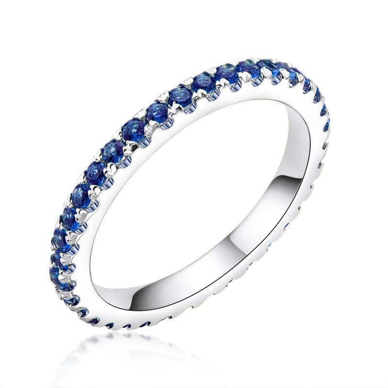 Lnngy anillo plata 925 Sterling Silver Engagement Ring Sparkling Coloful Mini Cubic Zircon Wedding Ring for Women Jewelry Gift