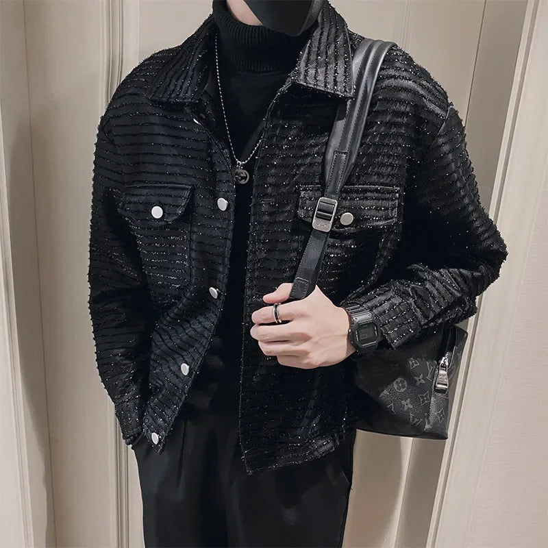 Men's High-End Casual Jacket – Spring Autumn Lightweight Trendy Blazer