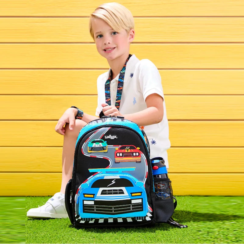Genuine Australia Smiggle Backpack School Bag Race Car Cartoon Series Anime Backpack Student Gift Separate Purchases