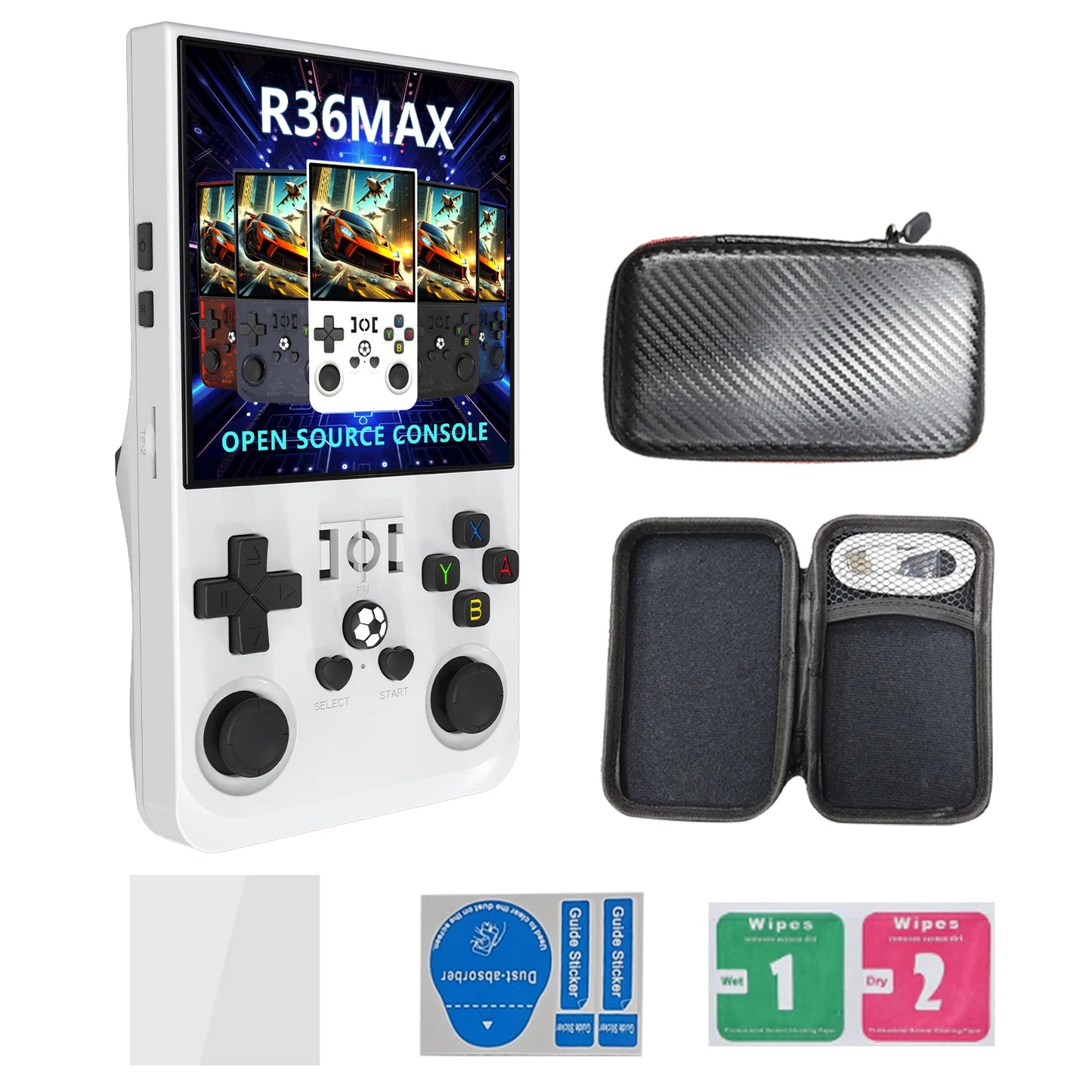 R36 Max Retro Video Game Console Consola Portable Handheld Game Player Android Linux System 4.0 Inch IPS Screen 64GB 128GB Wifi