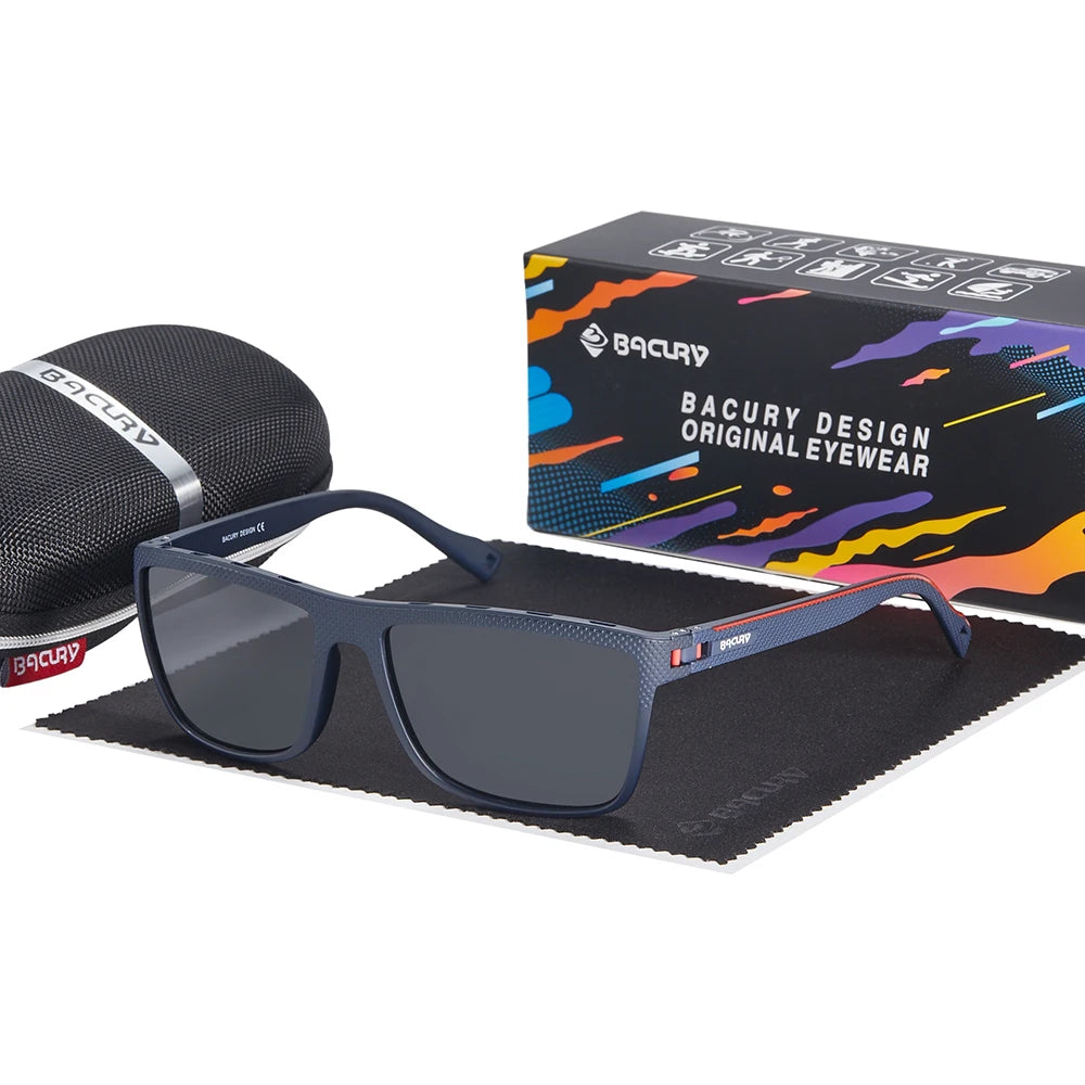 BACURY TR90 Sports Sunglasses Men Polarized Sun Glasses Light Weight Women Driving Hiking Eyewear Accessory Oculos