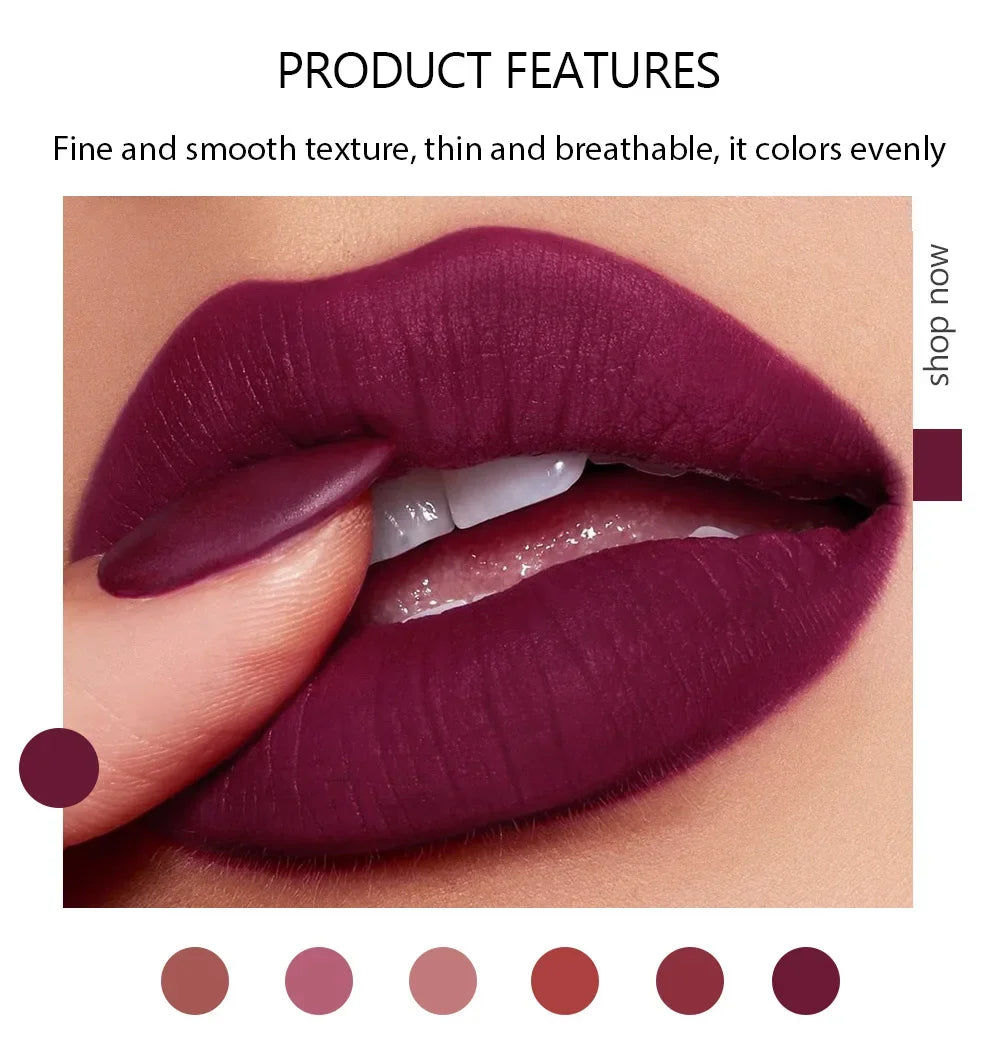 Nude Matte Lipstick Waterproof Long Lasting Non-stick Cup Lip Stick Not Fading Sexy Red Pink Velvet Lipsticks Makeup Cosmetics