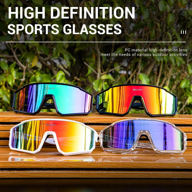 SCVCN Outdoor Cycling Sunglasses Men MTB Road Driving Bike Glasses Sports Mountain Climbing Women Bicycle Cycling UV400 Goggles