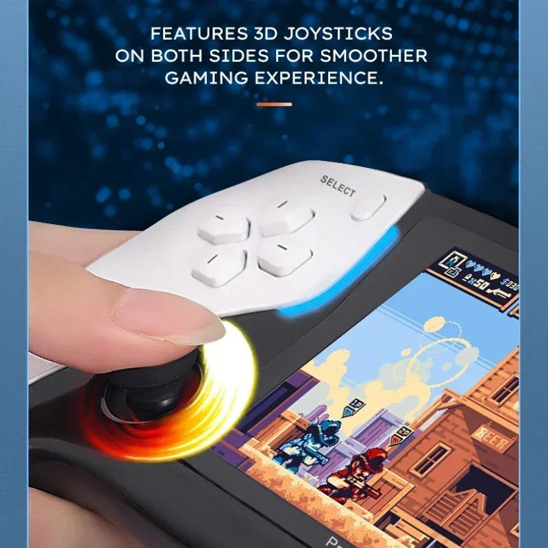 NEW Project X Portable Pocket Video Game Console 128G 4.3” IPS Screen Dual Speaker 40000+ Games For PS1 MAME CPS Children's Gift