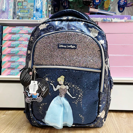 Genuine Australia Smiggle Backpack Deep Blue Cinderella Series School Bag Anime Backpack Student Gift Separate Purchases