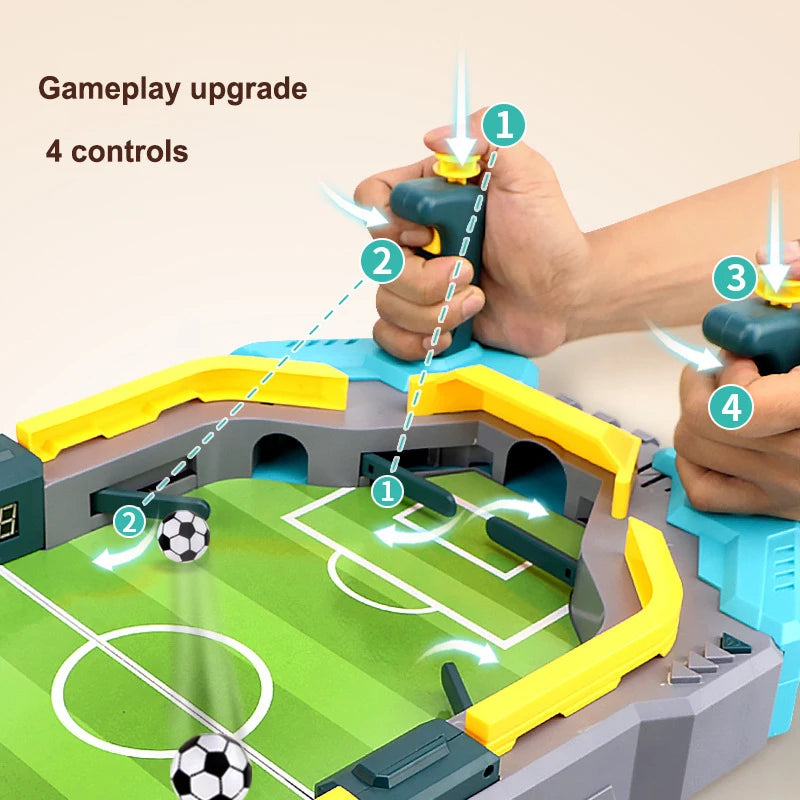 Dual-control Football Battle Game Educational Two-player Interactive Football Board Game with Scorer Children's Birthday Gift