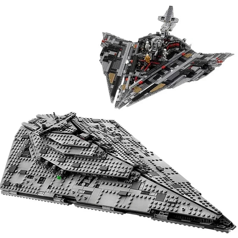 مجموعة مكعبات بناء سفينة الفضاء المقاتلة الجديدة المتوافقة مع 75190 من Starship Fighter Spaceship، لعبة DIY، هدايا عيد ميلاد للأطفال
