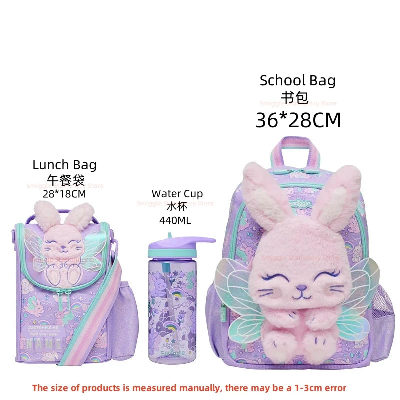 Genuine Australia Smiggle Backpack Angel Rabbit School Bag Cartoon Series Anime Backpack Student Gift Separate Purchases