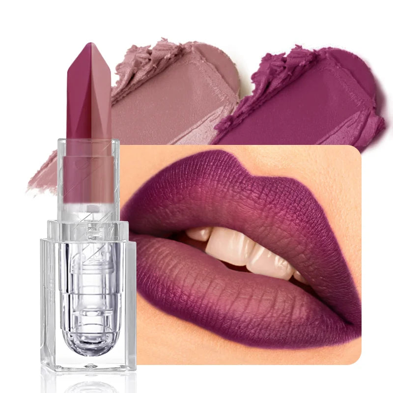 2 In 1 Lip Liner & Lipstick,Tapered Sharp End Long-Lasting Waterproof Lipliner,Matte Brown Velvet Lip Lip Combo Pencil Cosmetics
