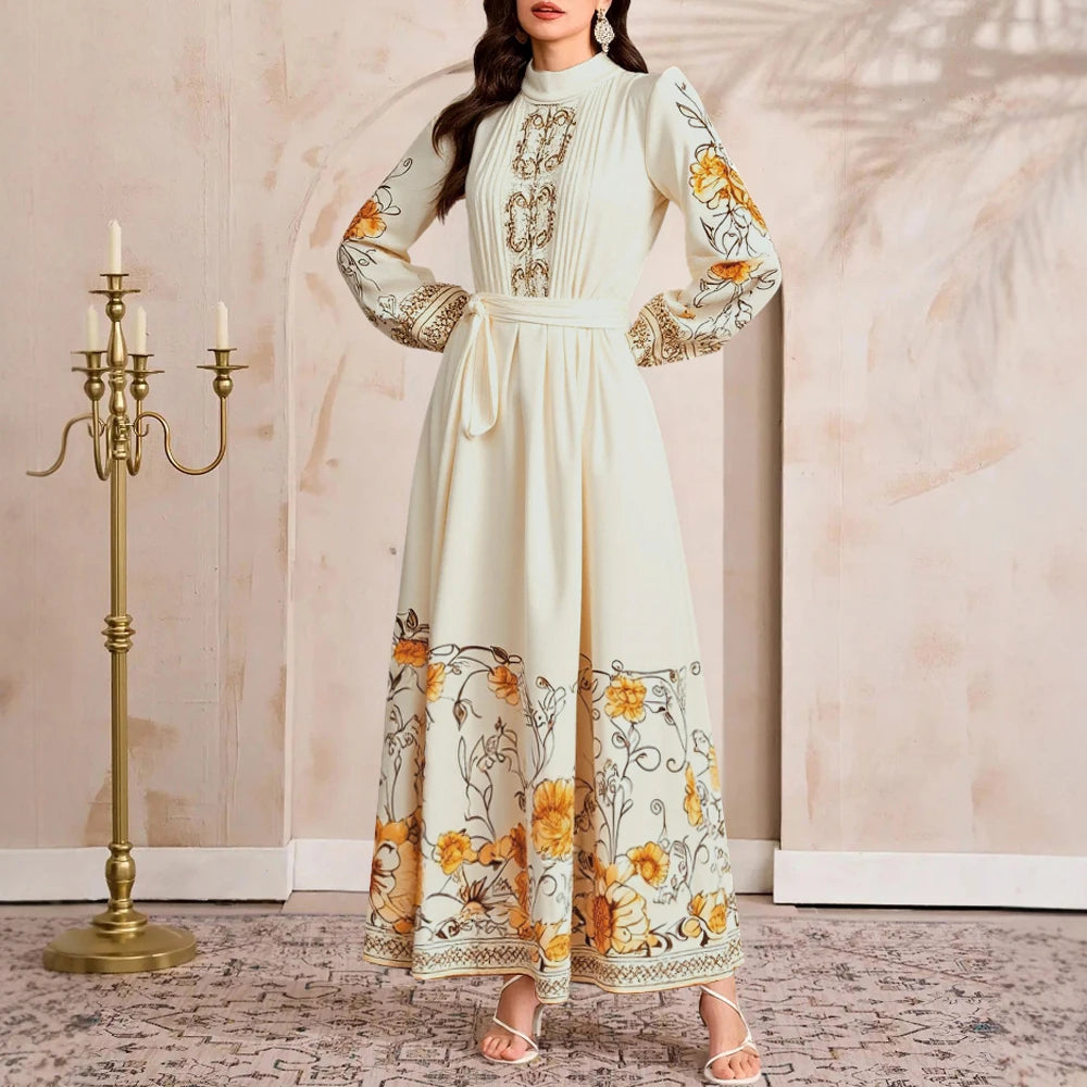 Rafiah Women's Dresses Summer Elegant Fashion 2025 Plain Long Sleeve Crew Neck
A Line Midi Vacation Long Dresses