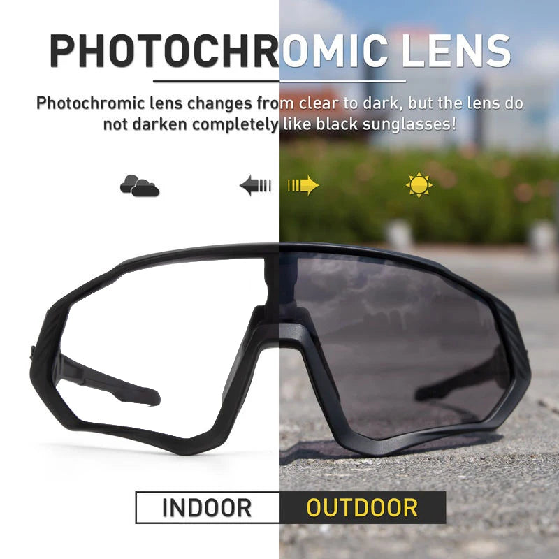 SCVCN Cycling Glasses Road Bike Eyewear Men Sports Eyewear Women Outdoor Goggles UV400 Bicycle Cycling Photochromic Sunglasses