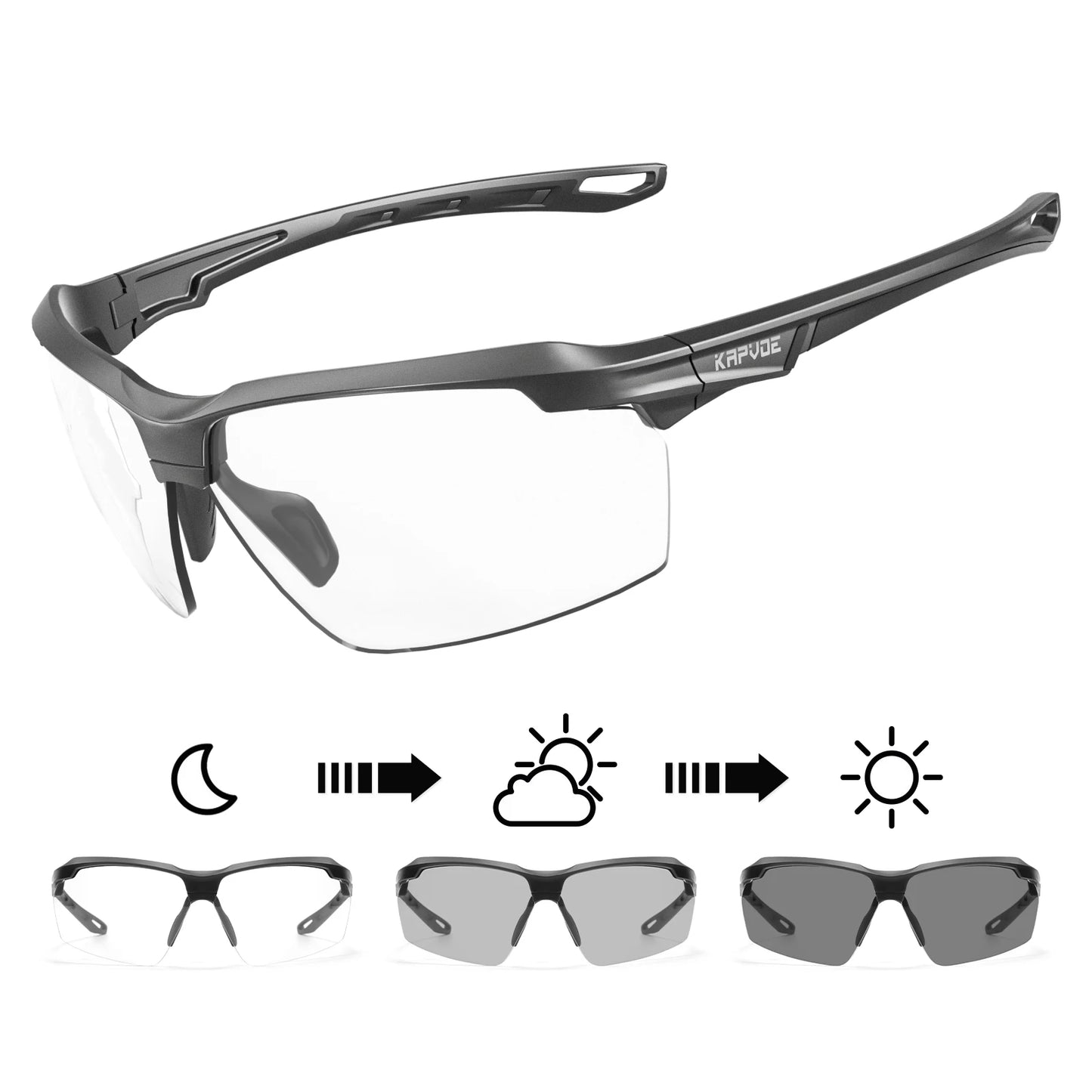 KAPVOE Polarized Cycling Glasses Sunglasses Sports Glasses MTB Glasses Cycling Glasses Men Road Bike for Women Cycle Goggles