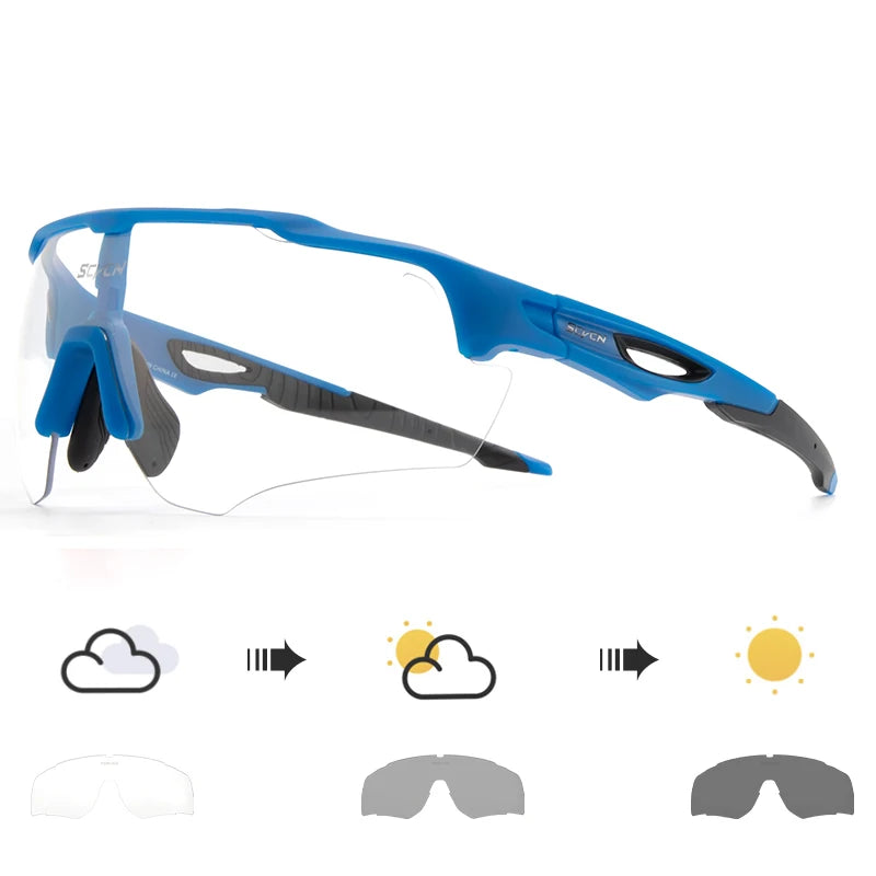 SCVCN Photochromic Cycling Sunglasses MTB Cycle Eyewear Men's Sunglasses Sports Running Bicycle Glasses UV400 Protection Goggles
