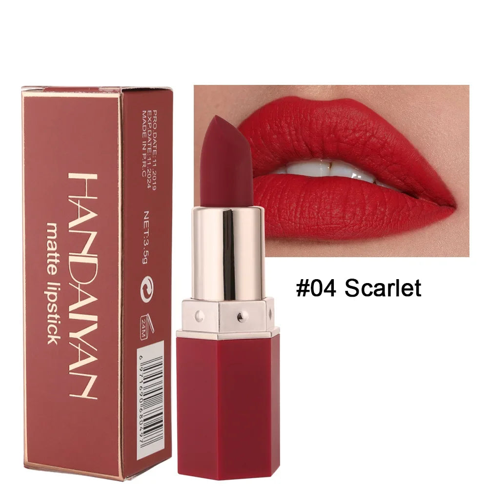 Nude Matte Lipstick Waterproof Long Lasting Non-stick Cup Lip Stick Not Fading Sexy Red Pink Velvet Lipsticks Makeup Cosmetics