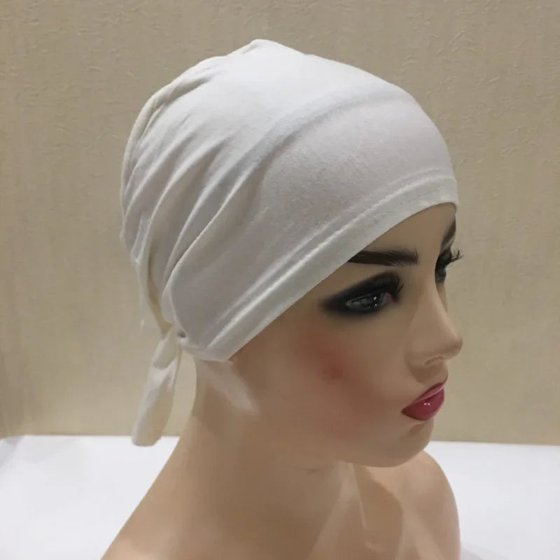 Soft Inner Muslim Women Hijab Cap Islamic Head Wear Hat Underscarf Cotton Hats Bonnet Turkish Scarves Arab Headdress India Caps
