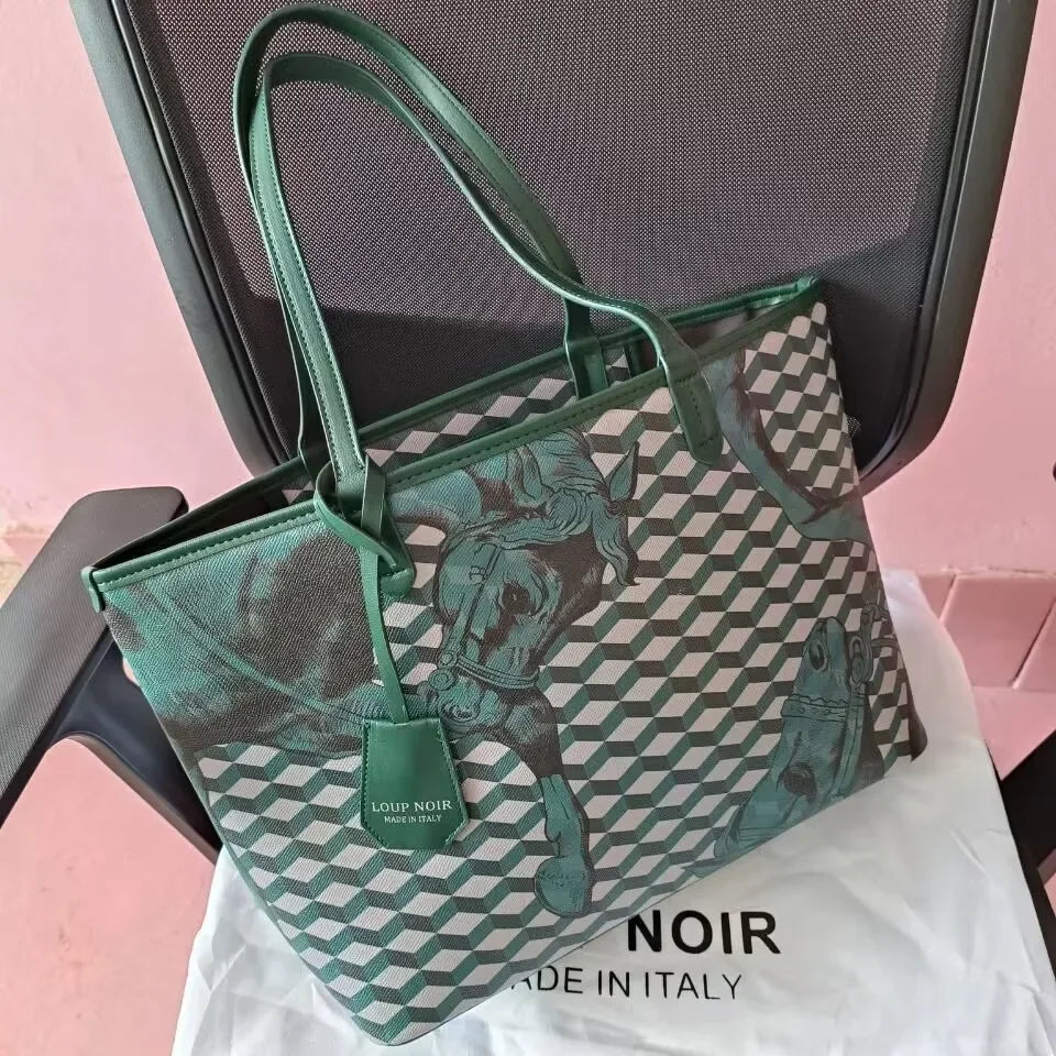 LOUP NOIR New Tote Bag for Women Famous Brands Bag Large Capacity Shoulder Women Bags High Quality Casual Totes LOUP NOIR Bag