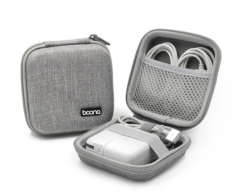 Portable Mini Hard Shell Digital Gadgets Storage Bag Artificial Leather Earphone Charger Case Data Cable U Disk Organizer