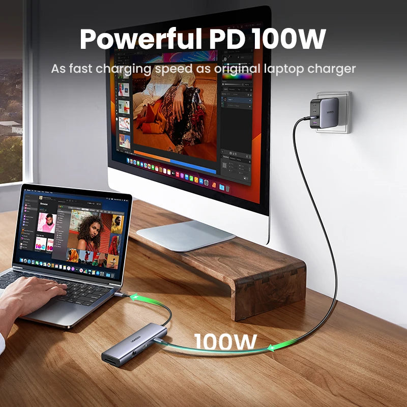 UGREEN USB C HUB 4K60Hz HDMI Adapter USB C to USB3.0 PD100W SD&TF for MacBook Pro Air Laptop Type C 3.1 Splitter Docking Station