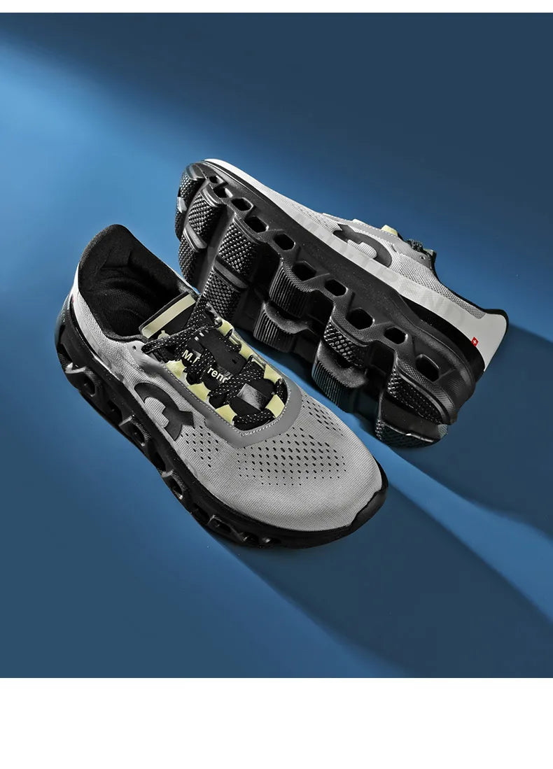 Men Sports Running Shoes Marathon Air Cushion Breathable Lightweight Mens Outdoor Hiking Athletic Nonskid Sneakers Jogging Tenis