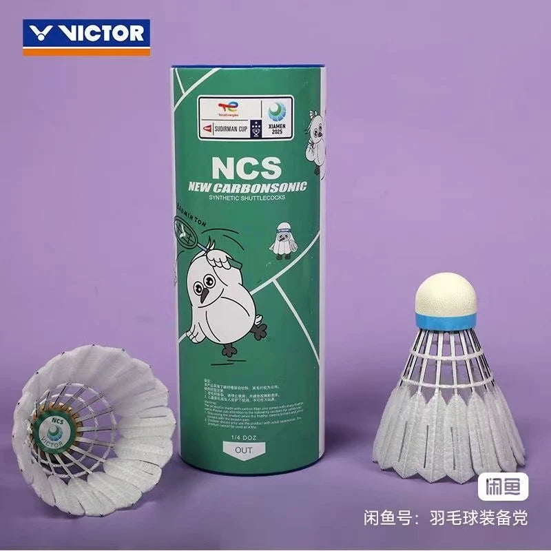 1 Tube 3Pcs Victor new carbon sound NCS artificial badminton with stable flight and endurance for matches